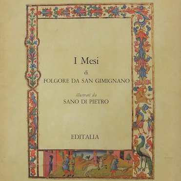 Frontespizio dell'opera "I Mesi" di Folgore da San Gimignano