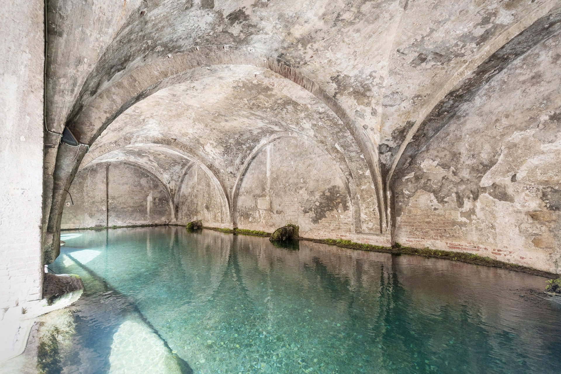 Vasca con l'acqua a Fontebranda, Siena